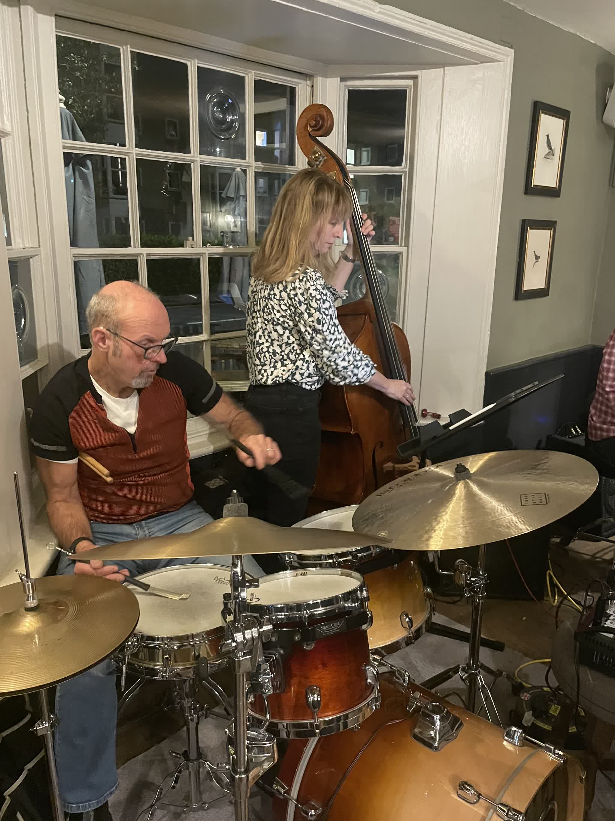 Keith and Helen holding down the groove