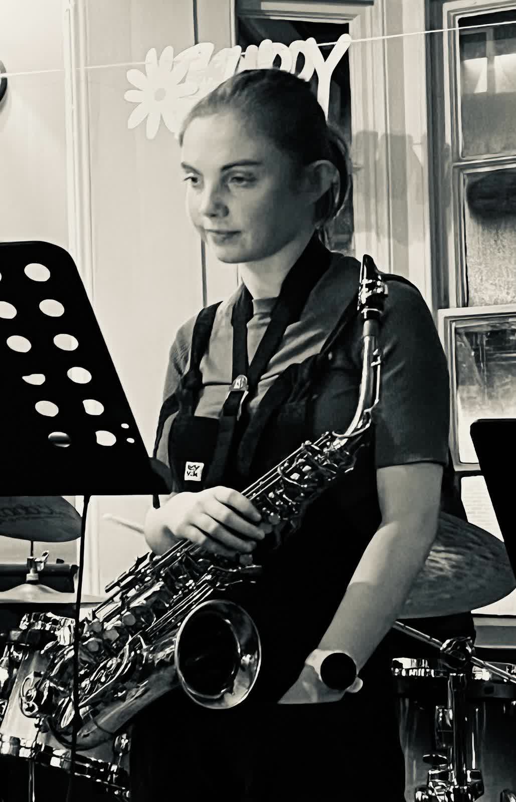 Kathryn on sax