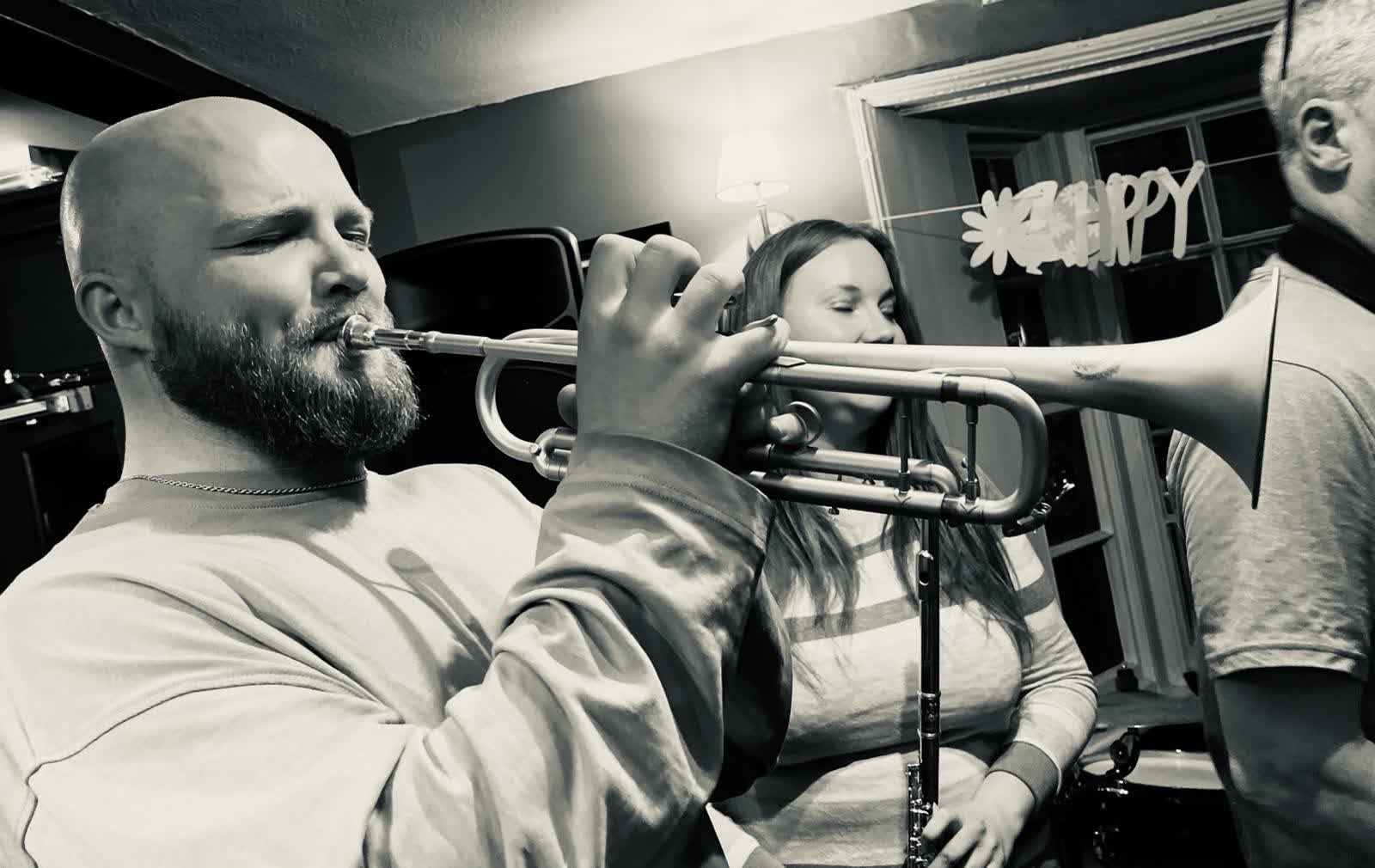 Jack J, trumpet man