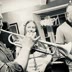 Intense trumpet- and sax-face